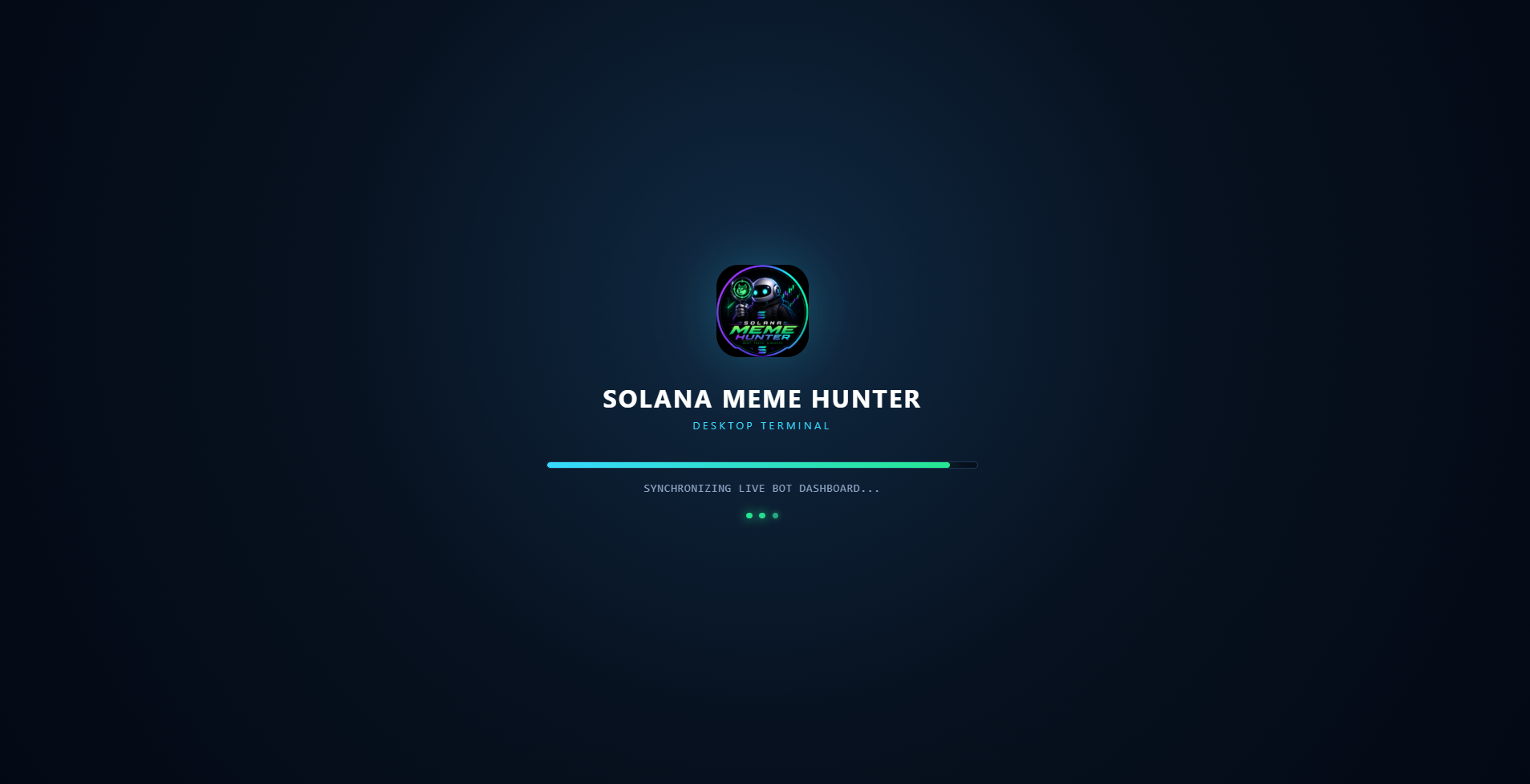 Solana Meme Hunter terminal dashboard